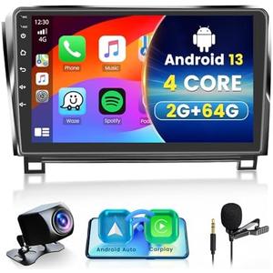 Upgrade Android Radio for Toyota Tundra 2007-2013 / Toyota Sequoia 2008-2019-Wireless Carplay & Android Auto Car Stereo- 10.1 '' IPS Touch Screen for Tundra Sequoia- WiFi GPS Navi EQ SWC FM RDS Radio