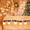 SELEWARE 30PCS Screw in Hooks for Hanging Outdoor String Lights, Windproof Christmas Light Hanger Hooks, Gray-White Wall Hooks for Patio Gazebo Fence to Hang Party Fairy Wire Lights, Wind Chimes