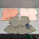Gerber Baby-Girls 3-Pack Long Sleeve Shirts (2T, Green, Pink & Coral)