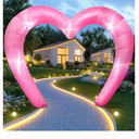 Shappy 9 FT Valentine Inflatables Outdoor Decorations Heart Blow up Inflatable Archway with Build in LEDs for Indoor Outdoor Lawn Yard Garden(Pink)