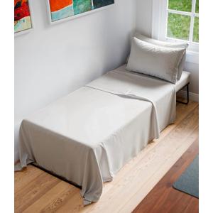 Cot Sheet Set 30 x 75 4 Piece Cot Size Narrow Twin Mattress Sheets Ideal for Camper Bunk, RVs, Bunks, Day Care & Camping - Fits 6 to 10 Mattress, Ultra-Soft, Breathable & Cooling - Light Grey