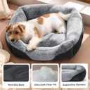 Bedsure Washable Dog Bed Small Medium Size Dog - Rectangle Fluffy Plush Pet Bed Puppy Bed, Comfy Corduroy Fleece and Nonskid Bottom,25x21x7inches,Suitable for Pet Up to 20lbs,Grey