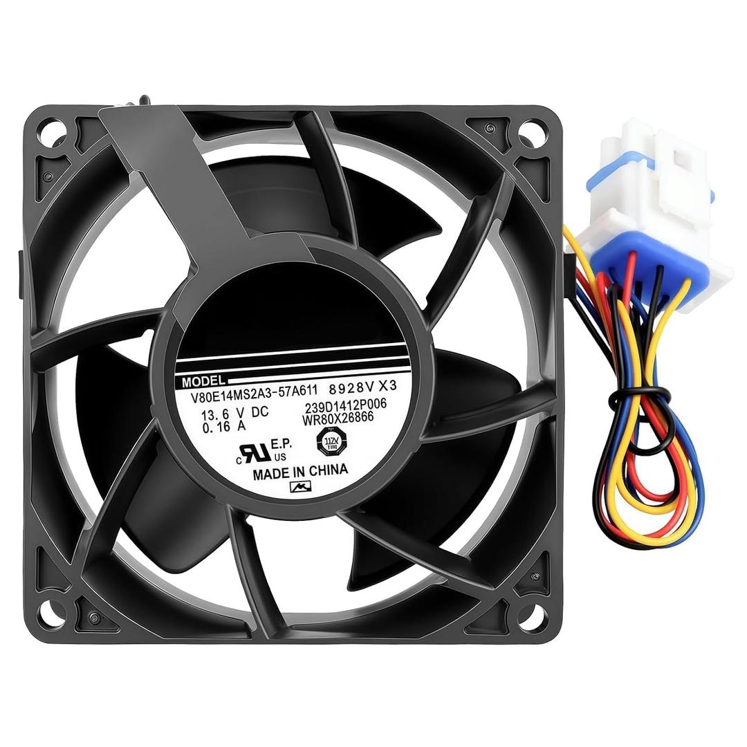 Upgraded WR60X26866 (OEM) Refrigerator Evaporator Fan Motor for GE Refrigrator, Replace WR60X26033 WR60X10356 V80E14MS2A3-57A611 WR60X10341 WR60X26030 WR60X10357 AP6278228