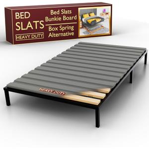 Treaton, 0.75-Inch Heavy Duty Horizontal Wooden Bunkie Board/Bed Slats, 72" x 54", Grey