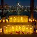 Happy Birthday Light up Letters - Luminary Paper Bags for Birthday Banner and Sign