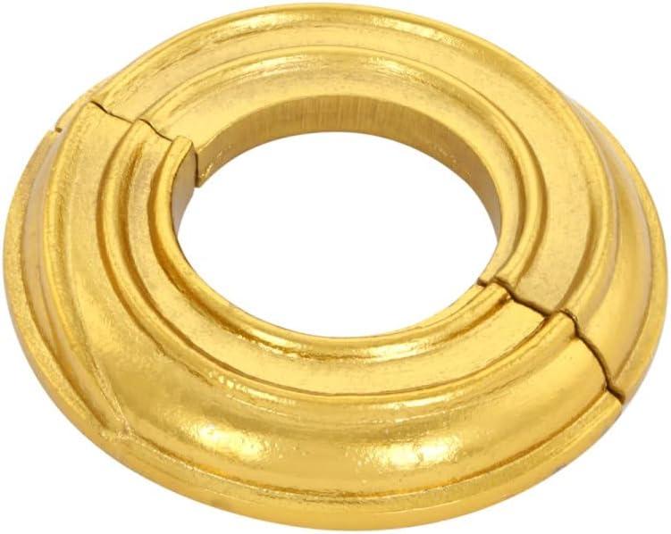 Renovators Supply Manufacturing Aluminum Escutcheon Plate 3.88" OD Escutcheon 1.5" IPS Lacquered Brass Finish Radiator Flange