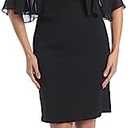 London Times Women's Easy Feminine Polished Capelet Cover Up Occasion Guest of Event, Size 16