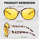 TJUTR Night-Vision Glasses for Women, Polarized Night-Driving Glasses Reduce Glare Nighttime Glasses UV Protection