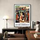 African American Canvas Wall Art Black People Poster Exhibition Poster Print African American Man and Woman Wall Decor Social Realism Artwork Print for Living Room Office Decor, 16x24inch Unframed