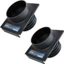 POWERTEC 70287-P2 4" Single Left-Handed Threaded Blast Gate Connecting to 4" O.D. Port, 2 PK