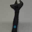 DURATECH 10-Inch Adjustable Wrench, Wide Jaw Opening Black Oxide Finish Plumbing Wrench, CR-V Steel, SAE and Metric Scale Marked, Ergonomic Grip