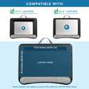 LAPGEAR Portable Laptop Lap Desk with Pillow Cushion, Anti-Slip Strip, Tablet or Phone Storage Slot, Pen and Pencil Pocket, and Wrist Rest - Black - Fits up to 15.6 Inch Laptops - Style No. 91348