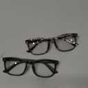 Gaoye Stylish Blue Light Glasses for Woman - Computer Glasses 99% Blue Light Blocking - Lightweight TR90 Frames - 2 pack (A1 Matte Black+leopard+transparent)