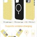 Magnetic Polka Dot Phone Case for iPhone 15 Pro Max, Compatible with MagSafe, Cute Yellow Polka Dots Aesthetic Soft TPU and Hard PC Shockproof Protective Phone Cover for Women Girls-Shiny
