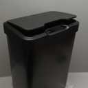 EKO Mirage-T 50 Liter / 13.2 Gallon Touchless Rectangular Motion Sensor Trash Can, Brushed Stainless Steel Finish (Matte Black)