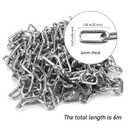20 Feet x 5/32 Inch Stainless Steel Chain Link, Heavy Duty Chain Links, Rust Proof Coil Chain Metal Utility Chain for Clothesline, Hanging Swing, Chain Hardware, 500 lbs Work Load