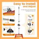 Chicken Poop Scooper for Chicken Coop 304 Stainless Steel Adjustable Angle Durable Sand Sifting Litter Shovel for Farm Animals Cleaning Tools (Orange)