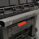 Keter Stack-n-Roll Modular Tools Organizer for Garage Storage and DIY, 3 Piece Resin Rolling Tool Box System for Small Parts, Black