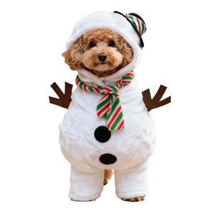 IOICYBF Pet Costume for Small Dogs Cats,Halloween Hoodies Winter Puppy Coat Outfits Funny Pajamas Clothes for Christmas Party,Snowman M