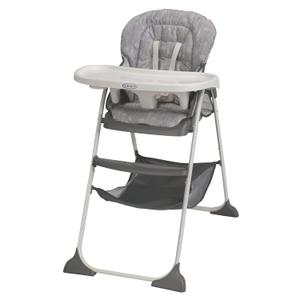 Graco® Slim Snacker High Chair, Ultra Slim, Fast-Folding, Multiple Recline Positions, Comfortable Feeding, Whisk