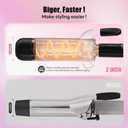 Farery 2 inch Curling Iron for Long Hair, Lightweight Large Barrel Curling Iron 50mm, Curling Wand Infused Argan Oil & Keratin for Bouncy Big Curls, 9 Temps Digital Display & Lock Key, Fast Heated