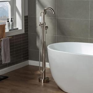 WOODBRIDGE F0001BNVT Faucet, (L) 10 3/4" x (W) 6-1/4" x (H) 43-7/8, Brushed Nickel