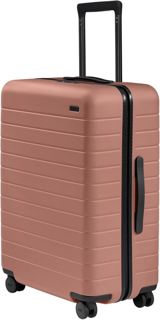 Away Medium Checked Luggage, Lightweight Hard Shell Suitcase with Spinner Wheels, Durable Rolling Luggage, TSA Lock, 26 Inch, Cloud Gray
