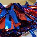 Lovecheer 4PCS Metallic Red and Blue Pom Poms Cheerleading