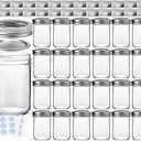 KAMOTA Mason Jars, 8 oz Glass Jars With Regular Lids and Bands, Ideal for Jam, Honey, Wedding Favors, Shower Favors, DIY Spice Jars, 22 PACK, Extra 22 Lids & 30 Whiteboard Labels