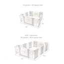 Fortella Cloud Castle Foldable Playpen, Baby Safety Play Yard with Whiteboard and Activity Wall, Indoors or Outdoors (Gray 4-Panel Extension)