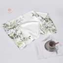 Spring Green Leaves Flora Hand Towels for Bathroom Set of 2, Eucalyptus Branches Soft Highly Absorbent Face Towel, Microfiber Hand Towels for Kitchen Bath Dish Towels Hotel Spa Gym Home Decorations