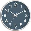 Roymnie Wall Clock 12 Inch Silent Wall Clocks Battery Operated- Modern Non Ticking Analog Clock Decorative for Living Room Bedroom Office Kitchen(Azure Blue)