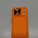 for iPhone 17 Pro Phone Case Wallet, Card Holder (4-5 Cards), Slide Camera Cover, Military Grade Protection, Rugged Hard Women Girly Men Protective Case for iPhone17 Pro 6.3", Orange