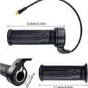 Flylin EBike Throttle Grip, 20X Electric Bicycle Scooter Twist Throttle, with 3 Pin Waterproof Joint, Ebike Handlebar, Conversion Kit Parts(22.2mm/0.87in)