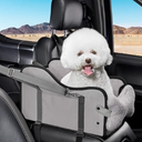 Center Console Dog Car Seat for Small Dogs, Pet Puppy Car Seats with Soft Cushion Safety Belt, Pet Bed for Cars, Washable Cat Carseats, 1 Dog Booster Cars Seats for Dogs Small 5-15 lbs(Black)