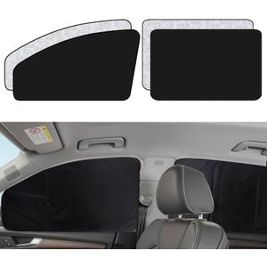 XCBYT Car Side Window Shades - 4 Pack Sun Shade for Baby Car Curtains 99% UV Protection Privacy Magnetic Retractable Fordable Car Window Covers Auto Accessories (Silver)