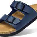 EQW Kids Sandals with Cork Footbed,Boys & Girls Slides | Soft, Comfortable, Fasion