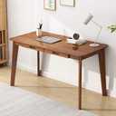 IOTXY Solid Wood Writing Desk - Home Office Workbench Desk with Drawer, Laptop Computer Work Study Table, 120CM