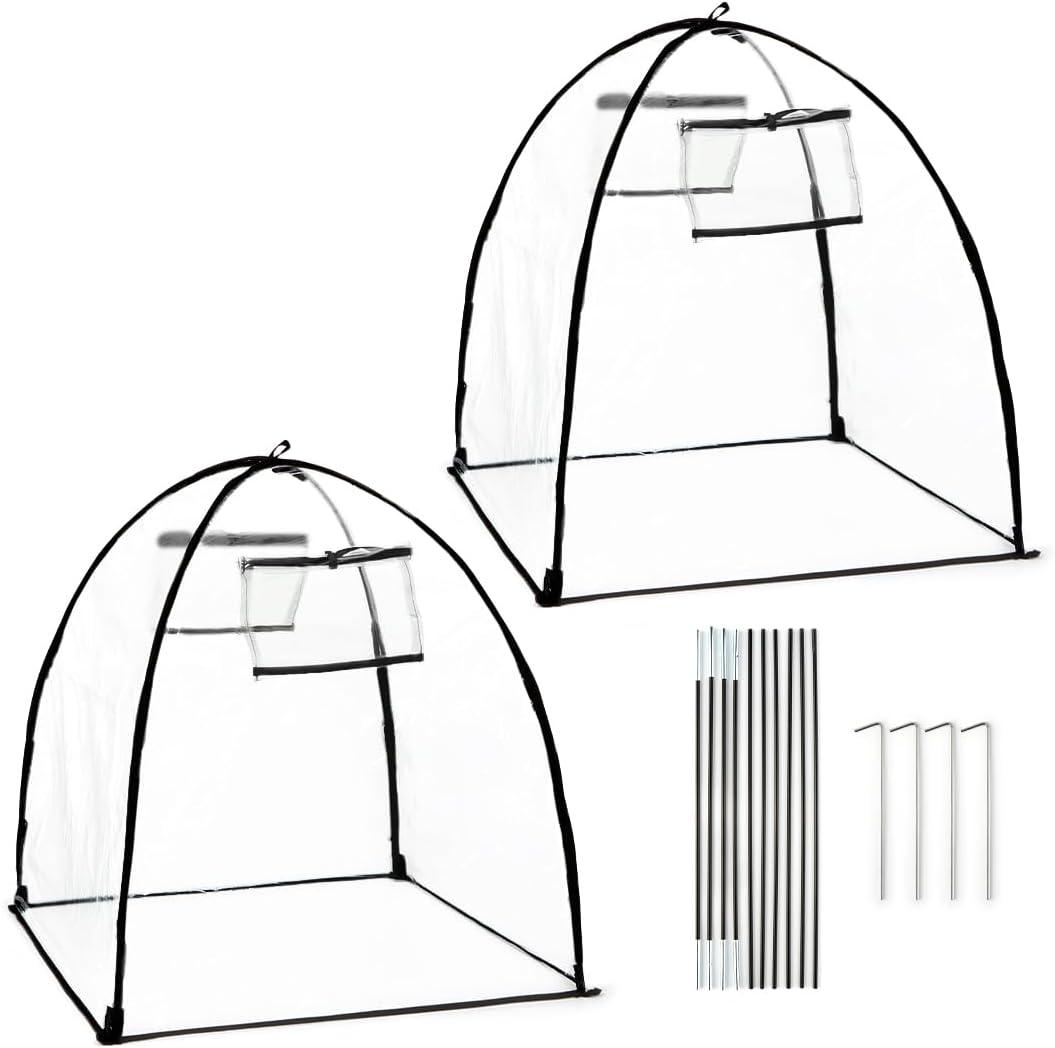 Garden Plant Cover for Frost and Wind Protection Transparent Design for Easy Maintenance White