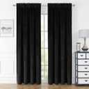 YURIHOME Navy Velvet Curtains 84 Inches for Bedroom, Thermal Insulated Blackout Curtains- Room Darkening Sun Blocking Rod Pocket Window Drapes for Living Room, 2 Panels, 42 x 84 Inches