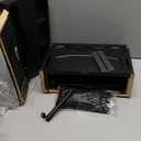 Extra Large Bamboo Stash Box with Combination Lock, Smell Proof Tube & Jar, Storage Containers with Brush & Tray, Great Home Decor & Fathers Day Gift (Black)