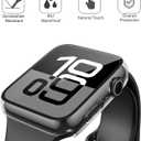 2 x Misxi [2 Pack] Waterproof Hard Case with Tempered Glass Compatible with Apple Watch Series 11 (2025) Series 10 42mm, Ultra-Thin Anti-Fall Cover for iWatch Screen Protector, Crystal Transparent