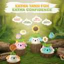 SERENI Crochet Kit for Beginners, Crochet Kit for Adults, 4PCS Flower Crochet Starter Kit with Step-by-Step Video Tutorials, Fun & Relaxing Craft Kit with Hooks & Tools (40%+ Yarn)