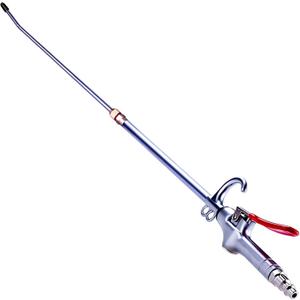 High Volume Powerful Industrial Air Blow Gun, 17-26 Inch Extensible Stainless Steel Air Flow Nozzle, Pneumatic Air Compressor Accessories Tool, Extended Dust Air Blower Gun with 360 Degree Swivel Hook