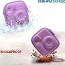 LTGEM Case Compatible with Fujifilm Instax Mini 12/11 / 10/9 / 8/7 / 7+ Instant Camera and FUJIFILM Instax Mini Instant Flim with Shoulder Strap, Purple(Case Only)