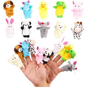 10Pcs Finger Puppets Set - Soft Plush Animals Finger Puppet Toys for Kids, Mini Plush Figures Toy Assortment for Boys & Girls, Party Favors for Shows, Playtime, Schools