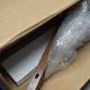 Nathan James Beacon Bohemian Boucle Bar Stool, Upholstered Bar Stool or Island Chairs for Kitchen, Seagrass Counter Height Stool with Back and Solid Wood Legs, Cream Boucle/Dark Brown (Medium Brown/White)