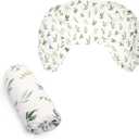 Boppy Nursing Pillow Cover, Organic Green Leaves, Single Cover, Easy-On Slipcover with Gentle 100% Organic Cotton Fabric for The Redesigned Nursing Pillow