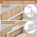 6 Tier Over The Door Pantry Organizer, 2-in-1 Door Hanging or Wall Mounted Spice Rack, Large Heavy Duty Pantry Door Storage Seasoning Shelves with Adjustable Basket for Kitchen Bathroom Closet