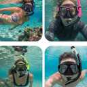 Snorkeling Gear for Adults Youth Kids, Dry-Top Snorkel Mask Set, Anti-Fog Scuba Diving Snorkle mask Set Adult, Panoramic Wide View Dive mask,Snorkeling Packages (Black+Pink (2 Pack), Adults)